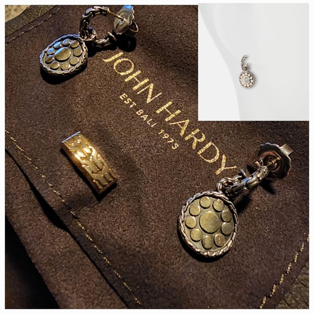 John Hardy Silver and Gold earrings